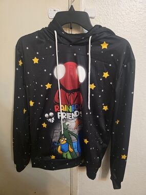 Black 'Rainbow Friends' Graphic Hoodie Sweatshirt